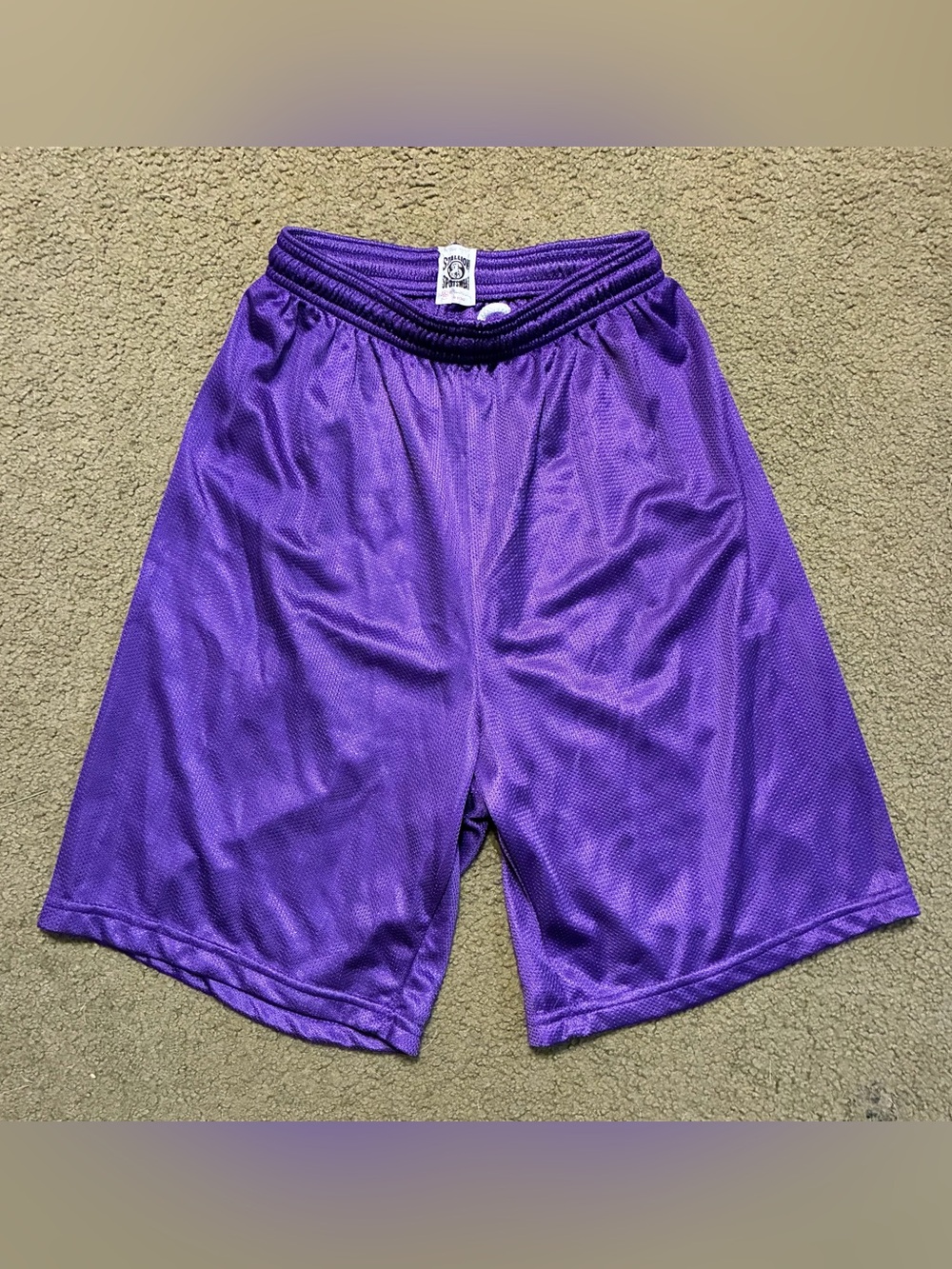 Vintage Youth Sz 8 Purple Unisex Micro Mesh Basketball Soccer Athletic Shorts